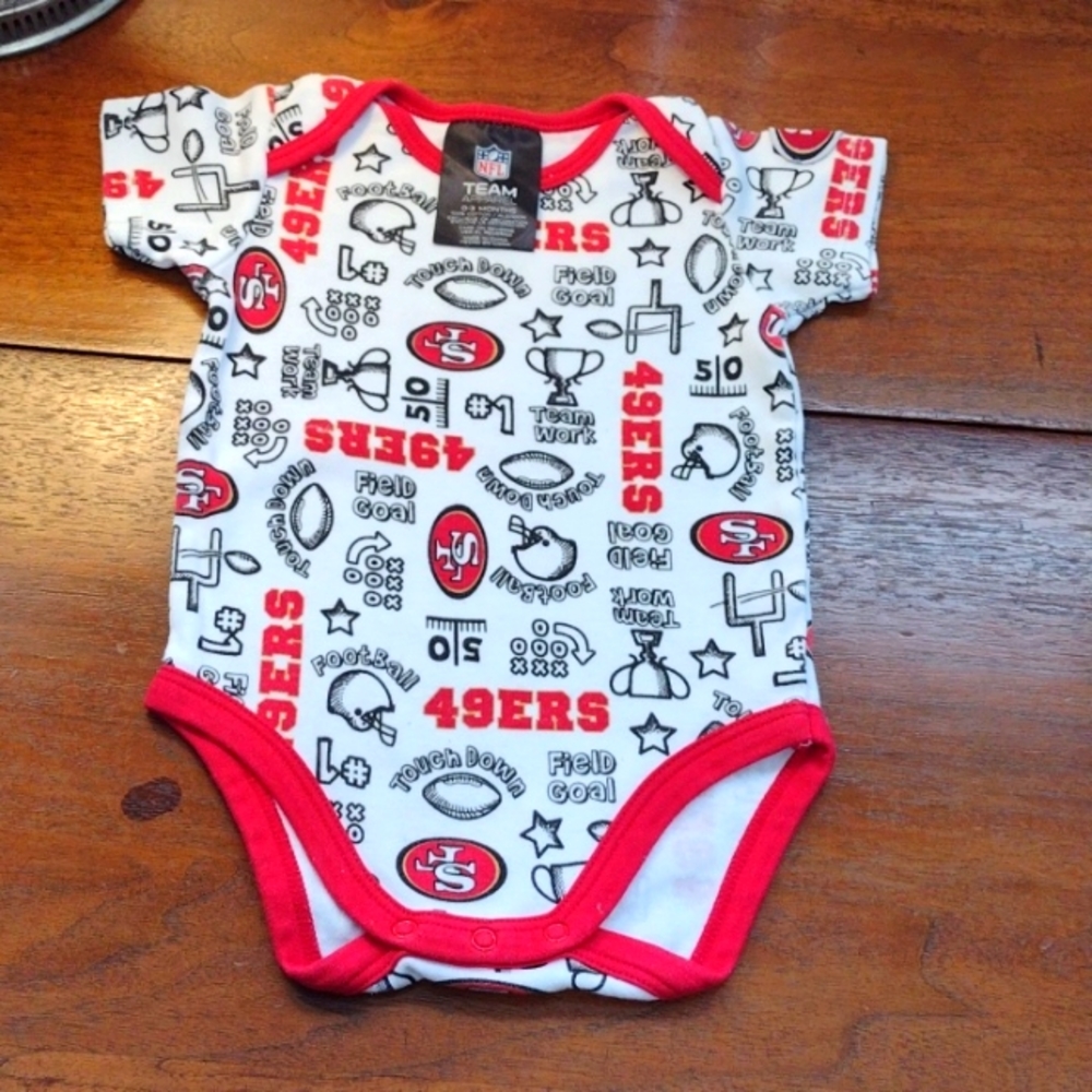 Forty Niners onesie, 0-3 mo like new! NFL